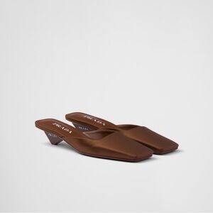 New in Box Prada Brown Mules 37